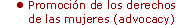 Promoción de los derechos de las mujeres
